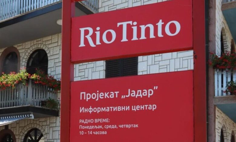 Photo of Rio Tinto: Zabrinuti smo zbog izjava predstavnika Vlade Srbije